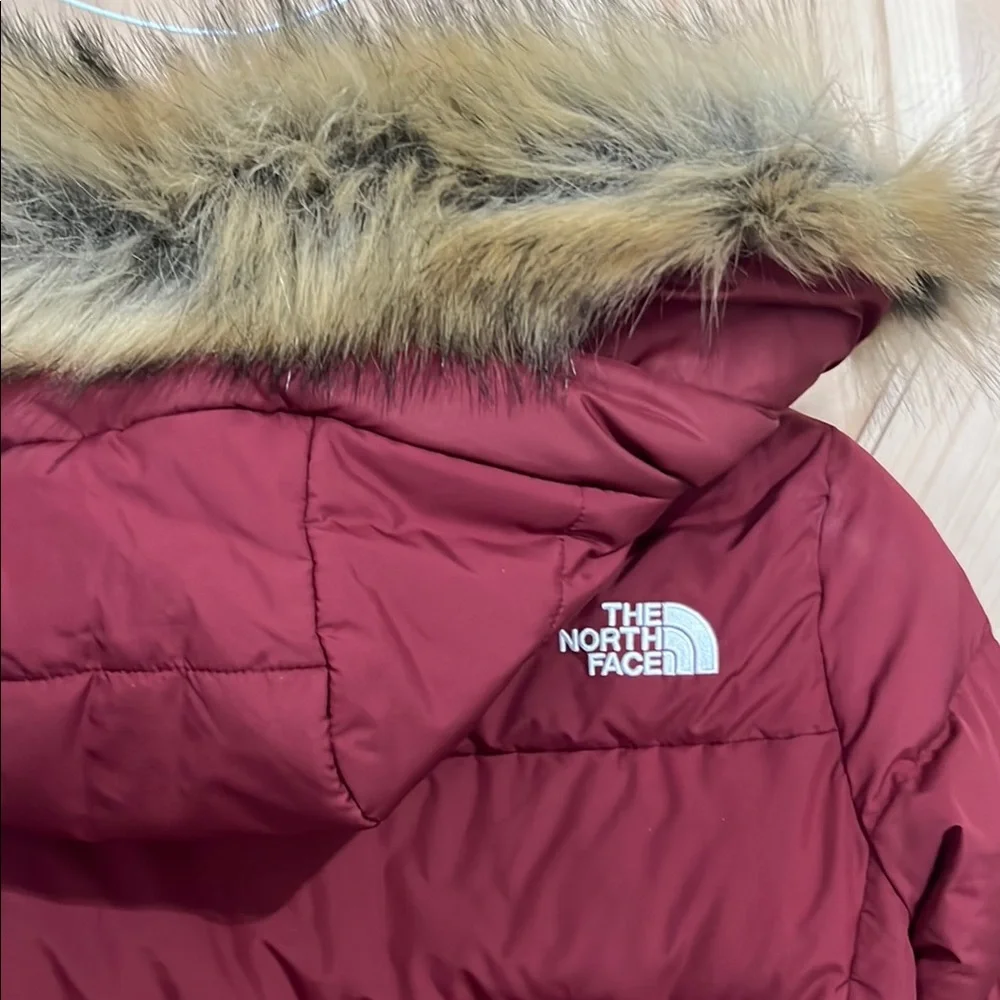 The North Face Burgundy Puffer Jacket - Picture 12 of 16